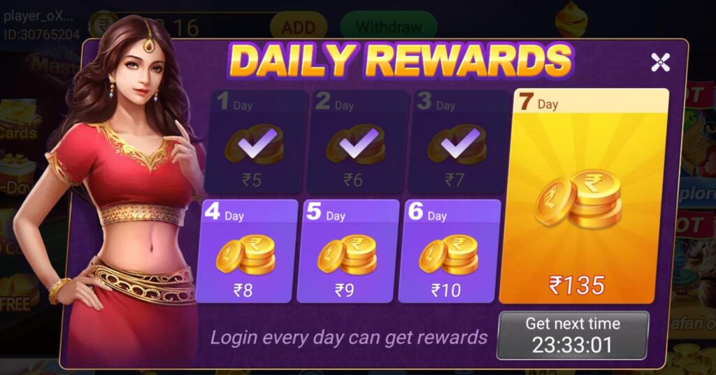 Daily Rewards In Teen patti live Download
