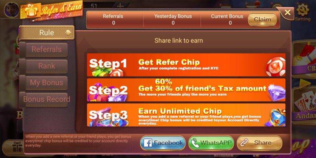 How to Refer & Earn in the Rummy Nabob app?